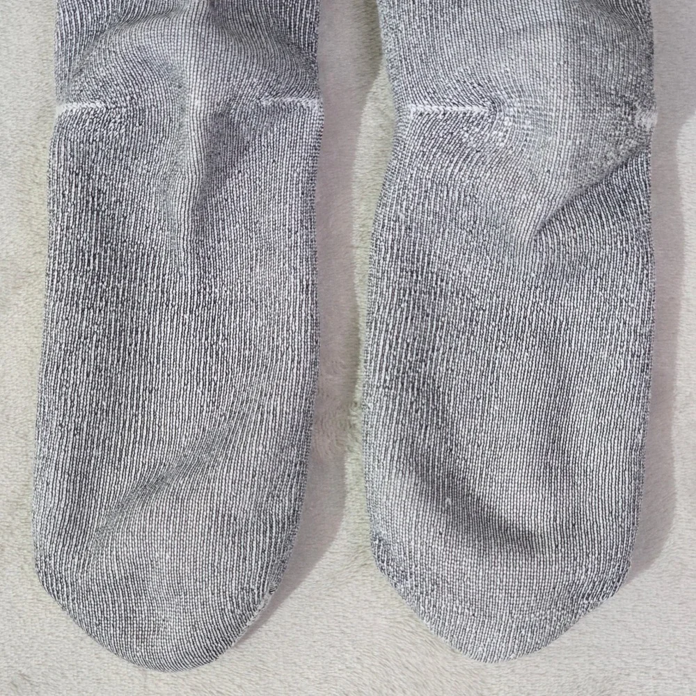 Hunting Boot Socks Mens Gray Marl Blaze Orange Deer Head Crew Length Vintage